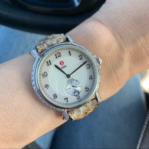 Michele Accessories - MICHELLE CSX Diamond Bezel Watch